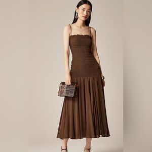 J.CREW Collection smocked chiffon dress - Size 10